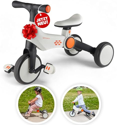 VivaChoice 3-in-1 Laufrad Lauflernrad & Dreiradb Baby Fahrrad | Für kleine Entdecker ab 2 Jahre | Klappbar, höhenverstellbar (ab 32 cm) & mit Pedal-Option | Robust & sicher für Jungen & Mädchen