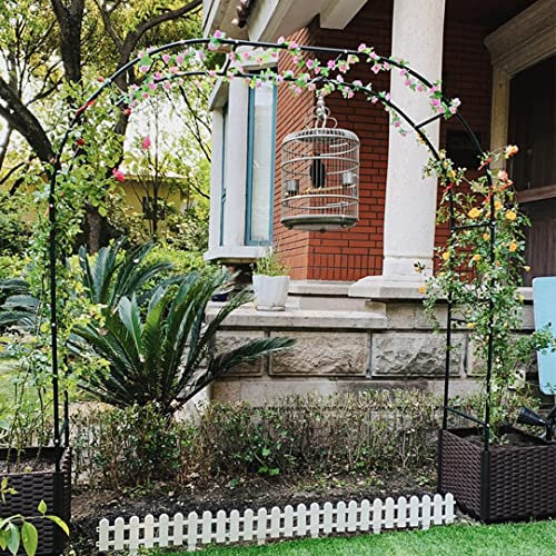 Support d'arc rose en métal pour plantes grimpantes 180 cm décoration de tonnelle de jardin