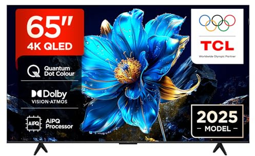 TCL 65P7K 65”QLED 4K HDR TV, Google TV, Smart TV(Dolby Vision & Atmos, Game Master, Motion clarity)