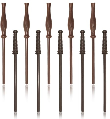 Galenecx 10 Piezas Lápices de varita mágica, 20cm lápices de madera natural, Regalo Lápiz Multifuncional, para fiesta de cumpleaños mágica, recompensa escolar, decoración de Halloween