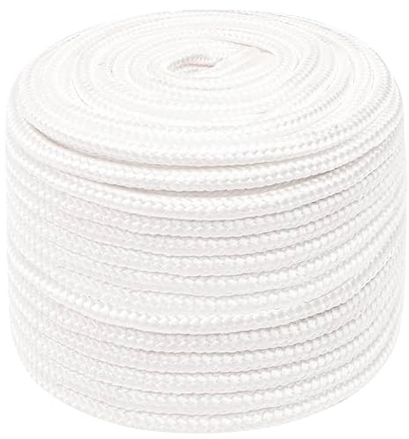 Corde de bondage - Corde à linge en polypropylène - Blanc - 12 mm - 50 m - Pour jardin, bricolage, décoration, groupage et camping
