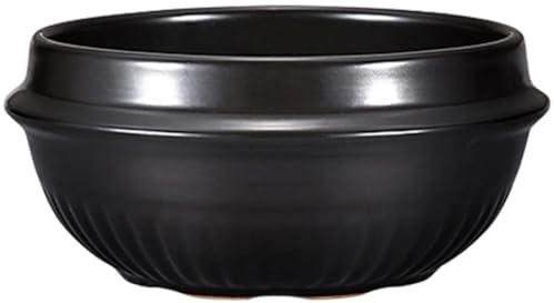 ULTECHNOVO Olla de Cerámica para Guisar 1100ml, Cacerola Resistente al Calor Superficie Lisa, Cazuela para Cocinar Arroz y Estofados, Utensilios de Cocina para Uso Doméstico y Reuniones