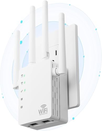 WiFi Extender, 2026 Signal Booster with Dual Band 5GHz/2.4GHz, Long Range Up to 14000 sq. ft, Internet Extender WiFi Booster, WiFi Extenders Signal Booster for Home and Outdoors (Model FT03)
