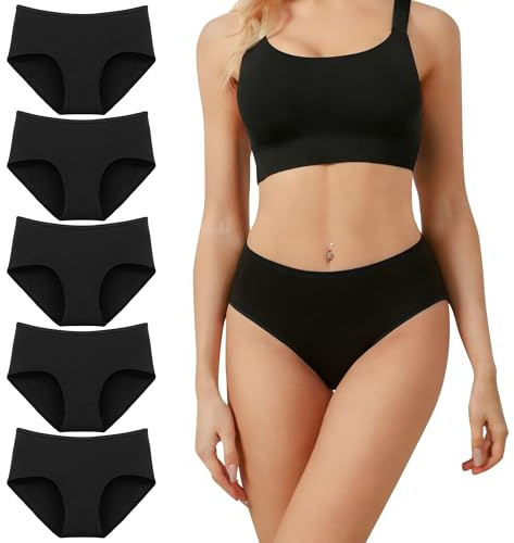 Libella Underbyxor dam bomull trosor dam andningsbara trosor mjuka kvinnor underkläder stretch medium midja 5-pack
