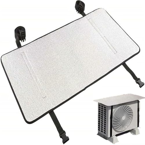 Copri Condizionatore da Esterno,Copertura Condizionatore Esterno,Coperchio di Protezione del Condizionatores D'aria,Copertura AC per Unità Esterna, Impermeabile Solare Anti-Polvere Anti-Neve,95*46cm