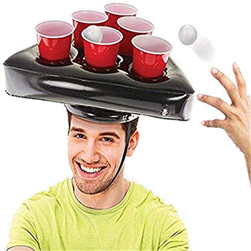SUPYINI Inflatable Beer Pong Hat, Interactive Game, Toss, Drinking Games for Adults, Beer Pong Cup, Fun Party Games for Parties, Bars, Swimming Pools, Party Supplies