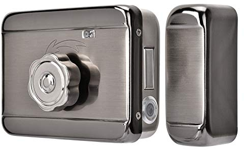 Sonew Serrure de porte électronique intelligente, serrure de sécurité électrique à tête simple, kit de système de contrôle d'accès de porte (Argent)