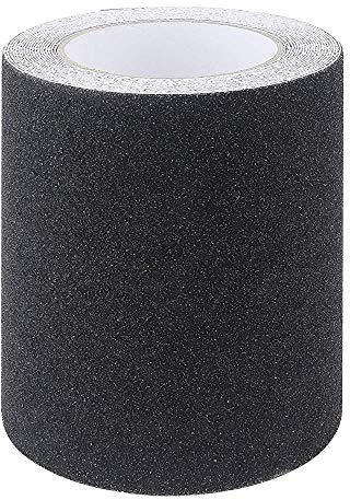 Anti Slip Tape, 15cm x 5m Black High Traction Grit Non Slip Grip Tape, Strong Strip Abrasive Adhesive Safety Track Tape for Stairs, Tread Step, Ramps, Outdoors and Indoors