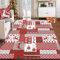 LuxFocus Großer Weihnachten Teppich - Rutschfeste Bodenmatte für Wohnzimmer Schlafzimmer - Roter Bereich Teppich - Festival Heimdekoration - Maschinenwaschbar Boho