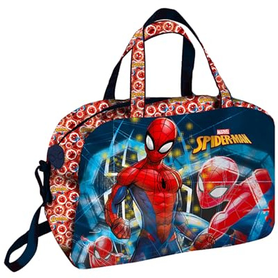 Marvel Spiderman Sac de Sport pour Garçons, Sac à Bandoulière Réglable de Gym, Cadeau pour Enfants