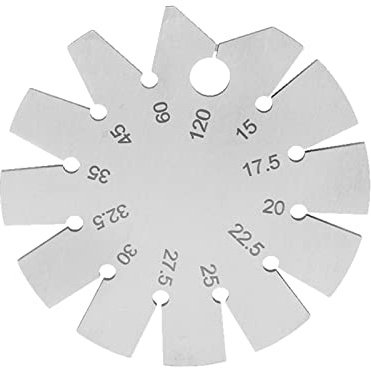 ERYUE Couteau biseauté, Rapporteur Compact en Acier Inoxydable pour Ailes/ailes Mesurant 15 à 120 Degrés, adapté à la Boîte de Rangement des Outils Menuiserie