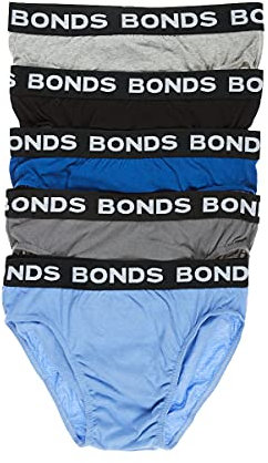 Bonds Men's Underwear Hipster Brief - 5 Pack, Assorted (5 Pack), XL