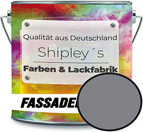 Fasadfärg med lotuseffekt högkvalitativ silikonhartsfärg sockelfärgRAL 7037 dammgrå// Shipley's färger & lackfabrik