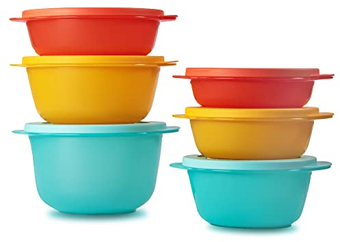Tupperware® Microwave Safe Storage Bundle | 3x Large Bowls, 3x Medium Bowls | Mess Free Kitchen Storage | Avoid Food Waste & Lock in Freshness | BPA Free