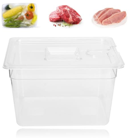 LenTLy Récipient sous Vide à Charnière Pliable 11L, Chauffage Rapide, calibré, Durable, avec Couvercle pour Cuiseur Culinaire
