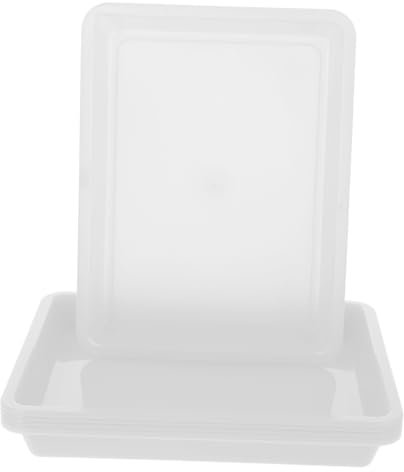 VANZACK 6pcs Puzzle Organizer and Storage Tray Set for Boys and Girls White B5 Stackable Household Toy Serving Trays for Crafts and Diy Projects