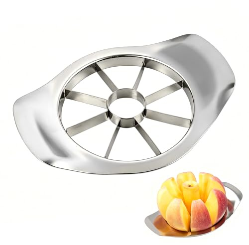 Cortador de manzanas en acero inoxidable, descorazonador y divisor de fruta en 8 piezas, cuchillas afiladas para patatas cebollas, pelador de frutas y verduras, utensilio de cocina