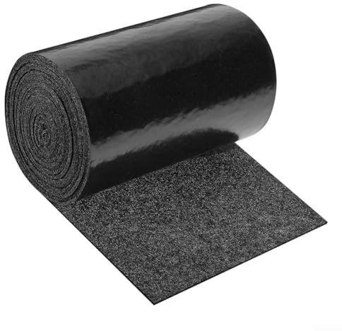 Alfombra marina para remolques de barco, forro de fieltro de doble capa, resistente al aire libre, alfombra para deportes acuáticos, para muelle de garaje, suelo antideslizante, negro (30 cm x 6 m)