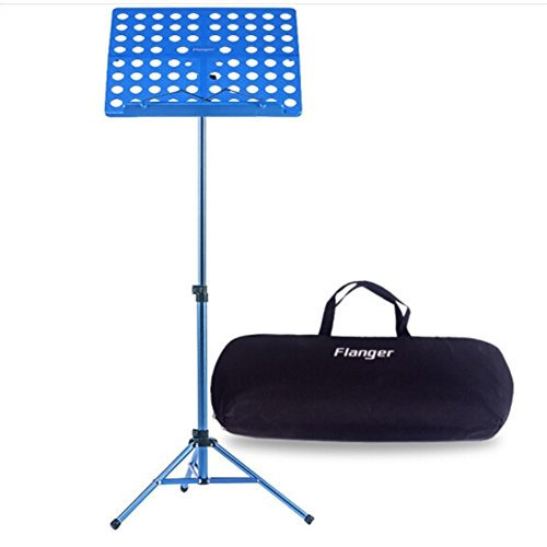 Notenständer Orchesterpult Klappbare mit Tragetasche Max Tragkraft 5Kg Höhenverstellbarer Bereich von 70 bis 150CM Geeignet für die Halten Ihrer Musik Buch, Ipad, Laptop (Blau)