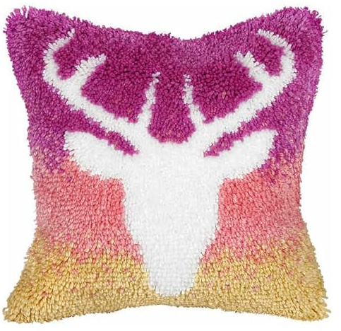 Orchidea Latch Hook Kit: Cushion: Large: Stag, 40 x 40cm