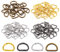Swpeet 120 Stück 3/4 Zoll – 20 mm 4 Farben Mehrzweck-Metall-D-Ring halbrunder D-Ring für Hardware-Taschen, Ring, Hand-DIY-Zubehör (gemischte Farben, 1,9 cm)
