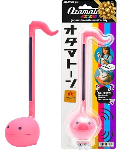 Otamatone Regular Pink, Japanese Electronic Musical Instrument, Portable Touch Sensitive Digital Music Instruments Synthesizer, Kids Teens Adults Fun Cool Birthday Christmas Toy Gift Song Game Stuff