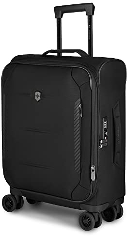 Victorinox Crosslight Global Softside Carry-On, Handgepäckkoffer, Trolley, Erweiterbar, 20 x 40 x 55 cm, Schwarz