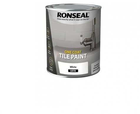 RONSEAL One Coat Tile Paint White Gloss 750ml, RSLOCTPWG750