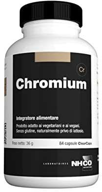 NHCO Nutrition Chromium, integratore alimentare a base di Cromo. Confezione da 84 capsule