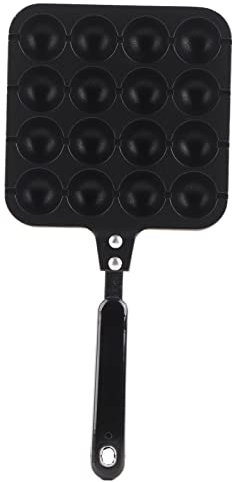 16 Holes Nonstick Octopus Meatballs Pan, Takoyaki Grill Pan, Aluminum Alloy Takoyaki Mold with Heat Resistance Handle, Fast Heat Baking Tool for Making Poffertjes Pancake Balls,Thai Kanom Krok