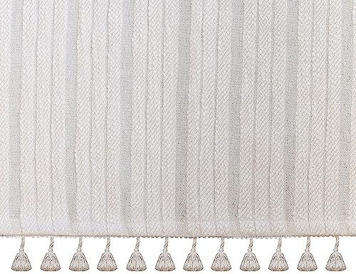 Crane Baby Wrap Around Bed Skirt for Crib, Cotton Crib Skirt for Boy's and Girl's Nursery, Natural, 28”w x 52”h x 16”d