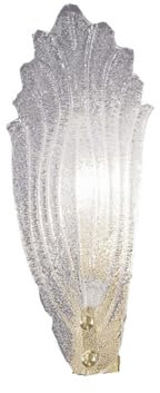 Generico Applique murale classique en verre de murano granille cristal 1 lumière DP008 pour salon, salle à manger, chambre, entrée, couloir, chambre à coucher.