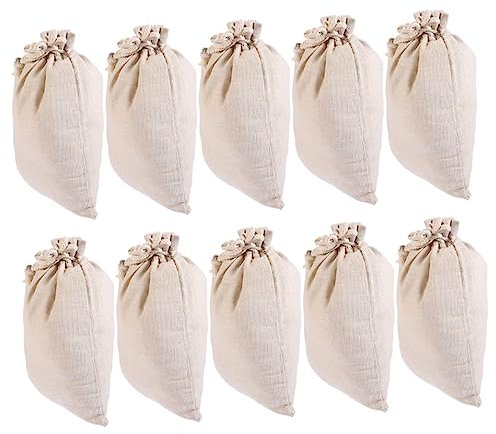 HEMOTON 10 Pièces Costume de Sachet passoire Alimentaire Sacs à Cordon en Mousseline Sacs de Rangement épices Organisateur de Rangement de Cuisine Supports d'assaisonnement des Bonbons