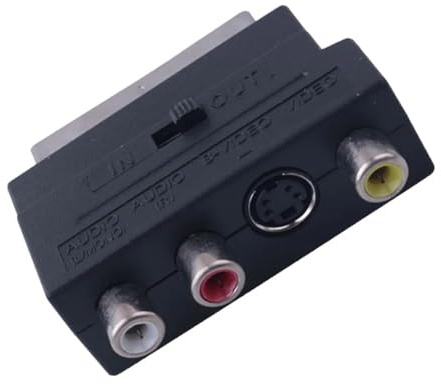 willowwil RGB to RCA RCA Cable RGB Scart to 3 RCA S-Video AV TV Audio Adapter Composite RCA SVHS S-Video Fit for Video DVD Recorder