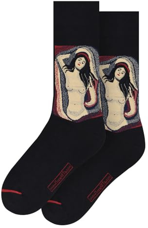 MuseARTa Edvard Munch Calzini, Nero, 36-40 Unisex-Adulto