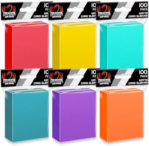 Lot de 600 pochettes de protection en plastique souple pour cartes à collectionner Couleurs mélangées 66 x 91 mm Pour MTG, TCG, baseball, sports et jeux standard, mélange fluide