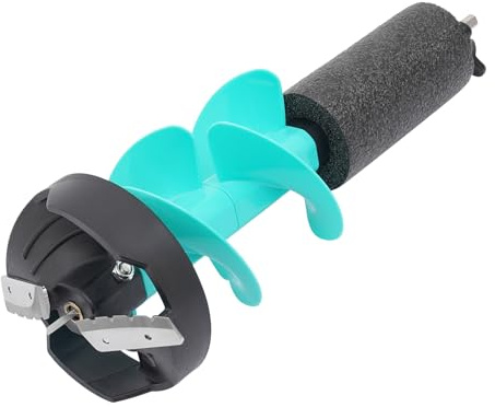WOLEGM Trapano per ghiaccio per avvitatore a batteria, 49 cm, trapano per pesce, trapano elettrico con posizionatore per pesca invernale, emergenza, adattatore universale, design galleggiante