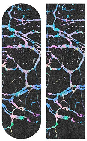 Mnsruu Ainbow Stripes Skateboard Grip Tape Sheet Scooter Deck Sand Paper 9 x 33
