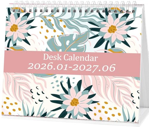 Koncci Small Desk Calendar 2026-2027, Desktop Calendar Oct.2026-Dec.2027