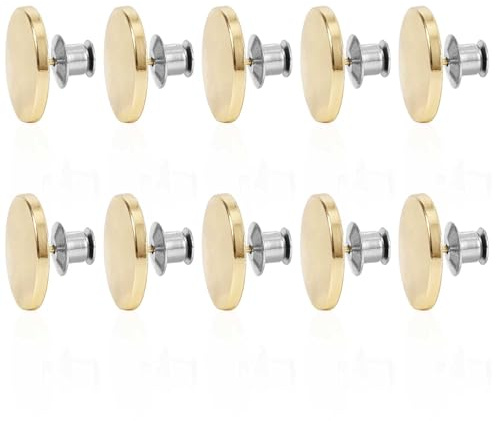 10pz Bottoni Dorati Metallo, Bottoni Metallo Staccabili e Riutilizzabili Dorati Bottoni Lega Durevoli Bottoni Metallo Rotondi Senza Cuciture per Giacca Camicia Gonna Pantaloni Cappello