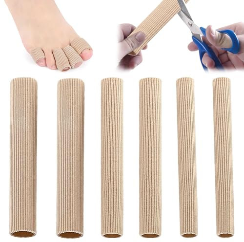 6 PCS Protege Orteil, Protection Orteils,Tube Orteil,Tube de Coussin D'orteil, 3 Tailles Protection Orteils en Silicone Découpable, pour Cors, Ampoules, Callosités, Orteils et Doigts