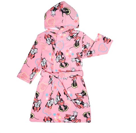 Ellepi Bademantel Disney Minnie Maus aus Mikrofaser Baumwolle Feel, Minnie Maus, 3-4 Jahre