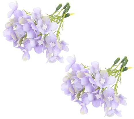 Holibanna 20pcs Artificial Hydrangea Picks Faux Flower Stems for DIY Wedding Headdresses Decor for Valentine Day and Floral Arrangements Non Fading Smooth Finish