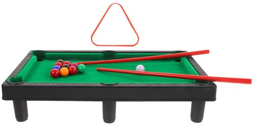BRIGHTFUFU 1Satz Desktop Mini Billardtisch mit Queues Kugeln und Tischbeinen Interaktives Billardspiel für Erwachsene Fördert Hand Augen Koordination und Motorische