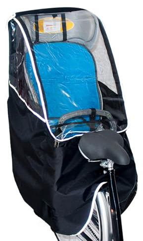 Auvent de siège de vélo pour enfant | Housse de siège de vélo avec fenêtre transparente – Auvent de pluie portable pour le camping, la randonnée, les sorties, les jours de pluie, les trajets et les