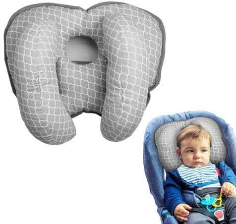 Almohada para la cabeza del bebé, almohada cervical 2 en 1, almohada cervical para bebé, almohada de viaje para apoyar la cabeza en el cochecito