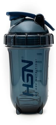 HSN Shaker Rocket We Are Nutrition! Libre de BPA | 500ml | Azul Oscuro | Vaso Mezclador con Bola Mezcladora | Cierre Hermético y Tapón Anti-Fugas | Sin Olores | Fácil Limpieza
