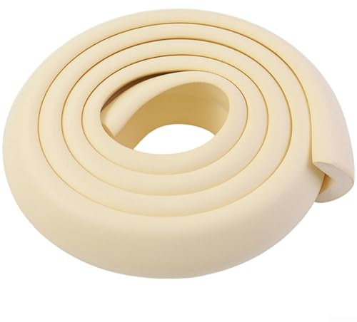 Mjuka anti-kollision hörnskydd för babysäkerhet, L-formade kantskyddsremsor med stark baksida för säker passform på möbelhörn (beige)