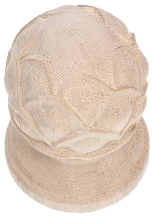 ANDRESLAD Remates de Madera Tallada Estilo Europeo para Decoración del Hogar y Escaleras, Cabeza de Piña 4x6 Cm, Artesanía Decorativa Duradera para Barras de Cortina y Muebles Interiores