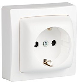 Legrand 097380 Oteo Aufputz-Steckdose, 3680 W, 230 V, weiß, 1 Paquete